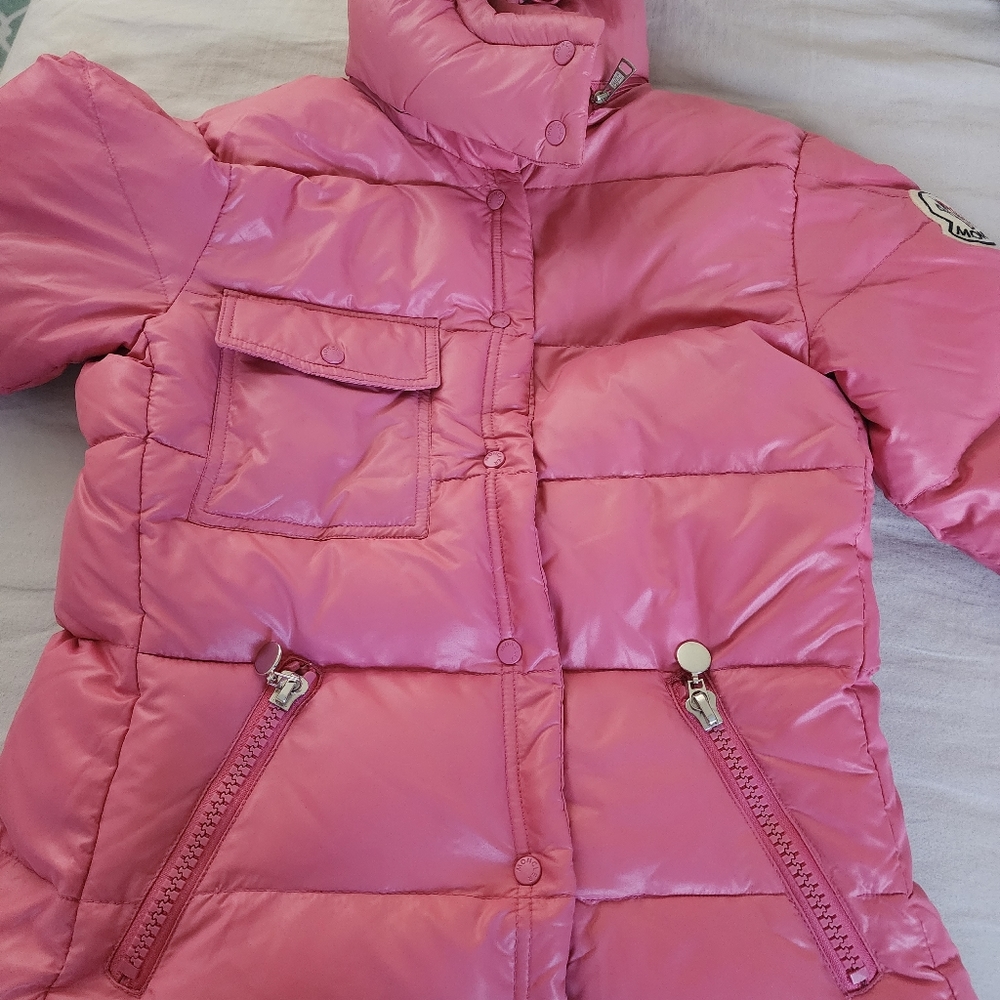 NEW Moncler Womens Pink Puffer Coat